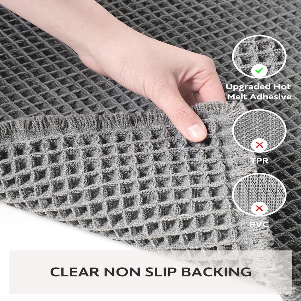Ultra-Absorbent Waffle Bath Mat for Soft Comfort
