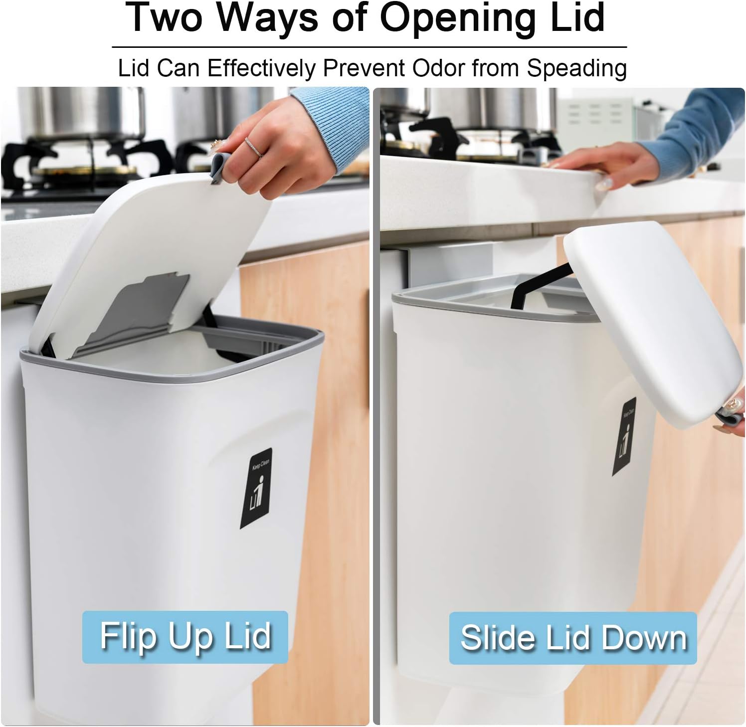 EcoRolla Flex 2.4 Gallon Kitchen Compost Bin for Counter Top or Under Sink