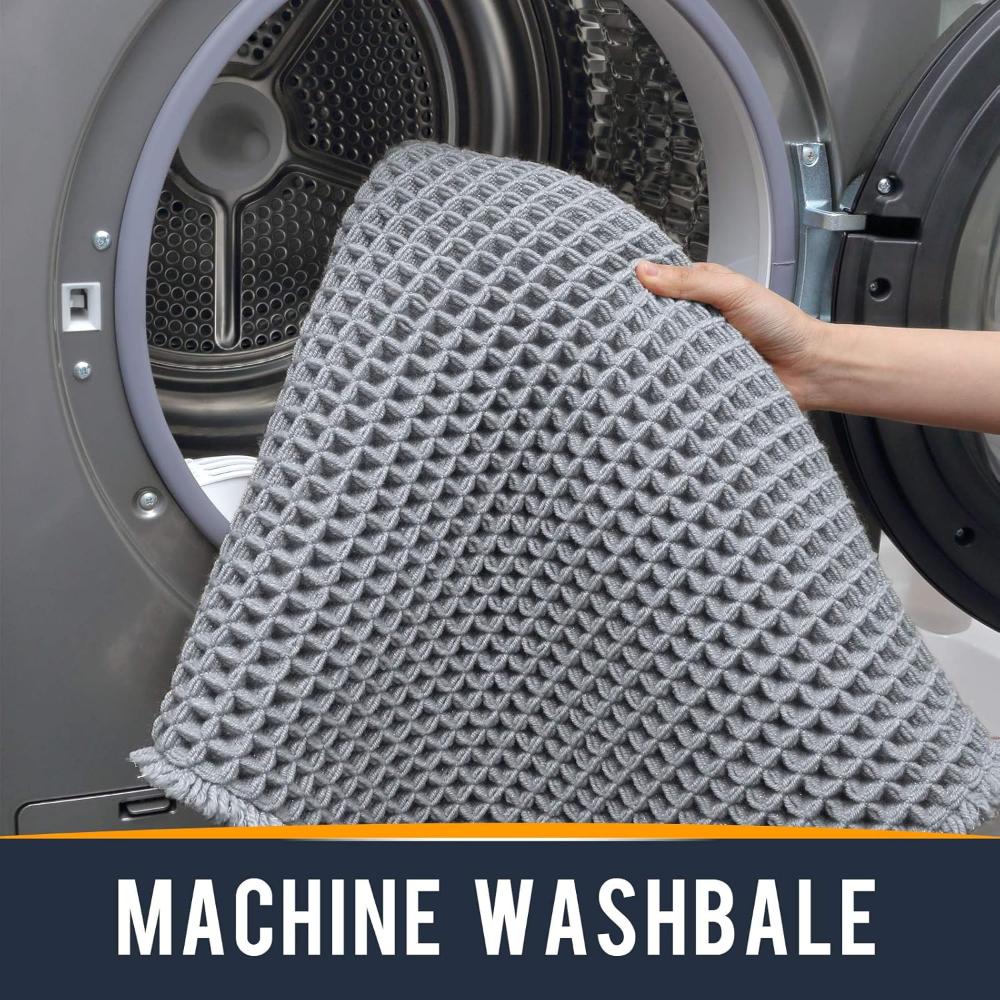 Ultra-Absorbent Waffle Bath Mat for Soft Comfort