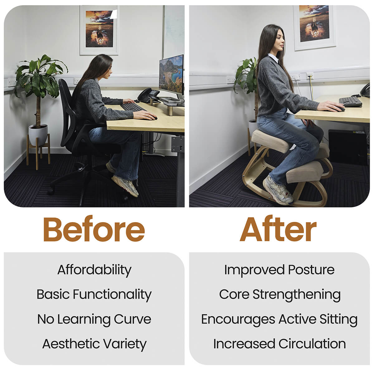 AlignEase Ergonomic Kneeling Chair