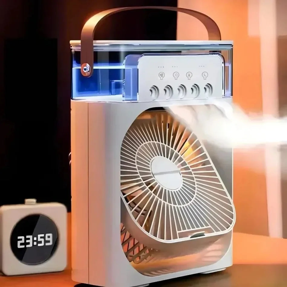 3-in-1 Portable Air Cooler Fan – LED Night Light, Humidifier & Air Conditioner for Home & Office