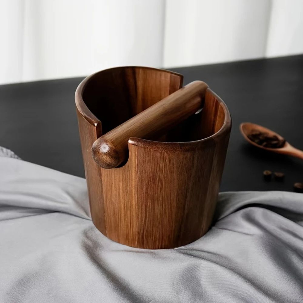 Solid Wood Coffee Knock Box – Stylish & Efficient