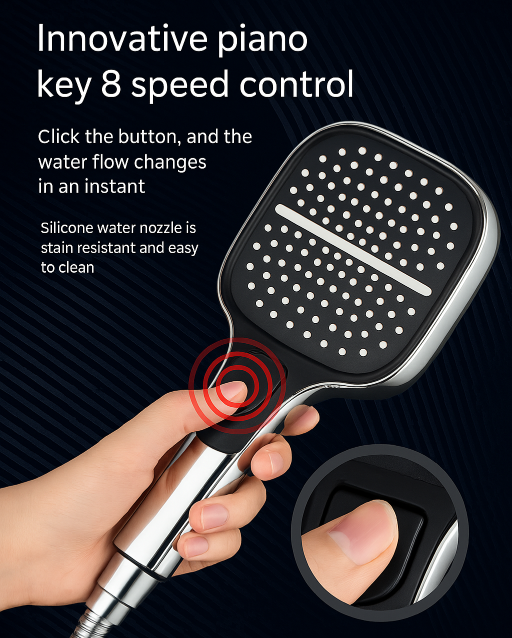 HydroLux High-Pressure Shower Head