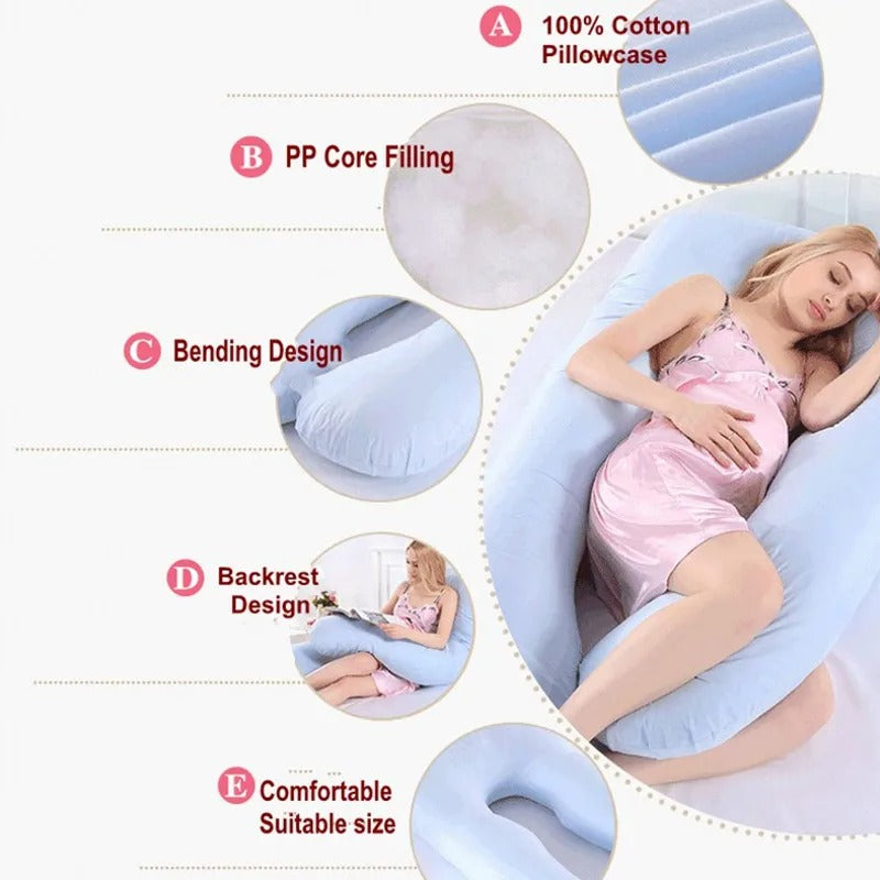 Pregnancy Pillow 130x70cm Sleeping Waist Pillow for Pregnant Women