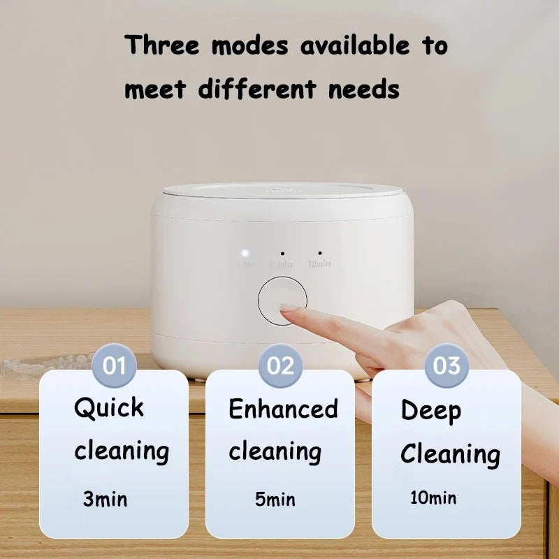 Electric Braces & Retainer Cleaning Box Multifunctional Orthodontic & Jewelry Cleaner Machine