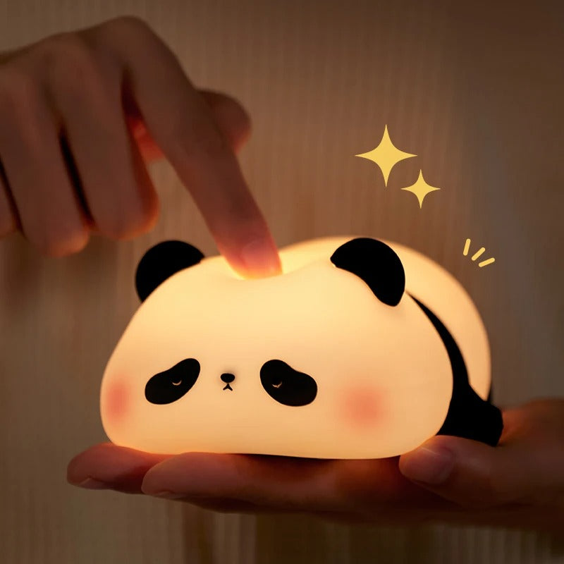 Panda LED Night Light Cute Silicone Touch Night Lamp