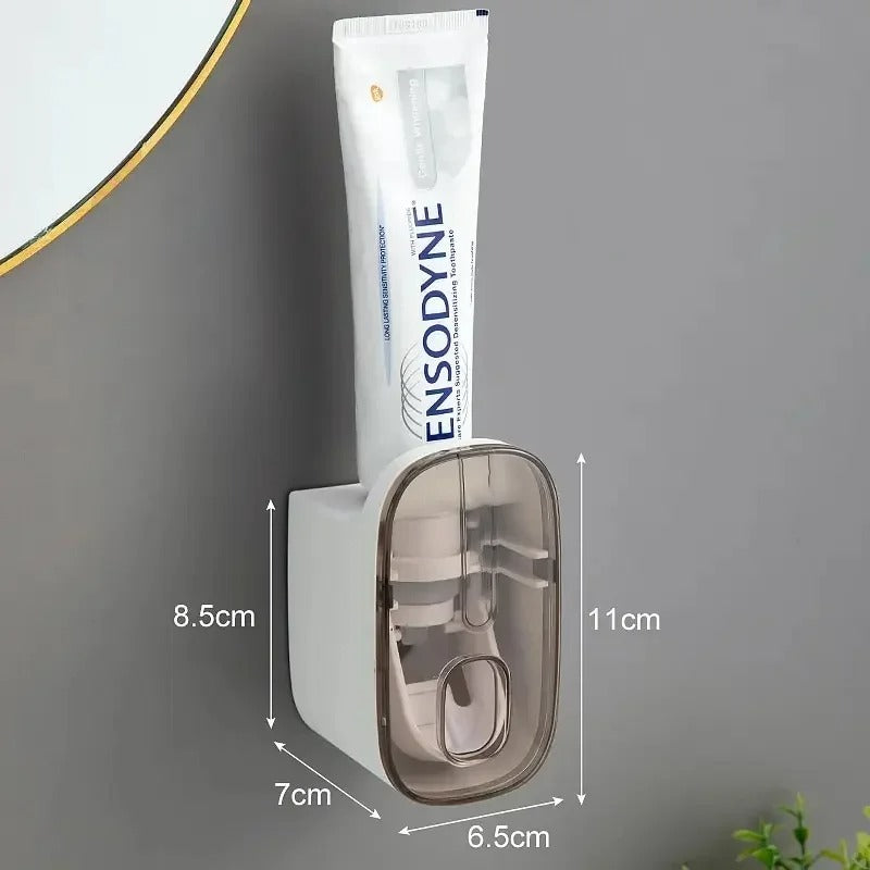 EasySqueeze Automatic Toothpaste Dispenser & Toothbrush Holder