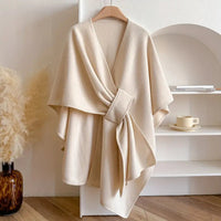 Aurelia Windproof Poncho Shawl Coat | Lightweight Luxury Layering