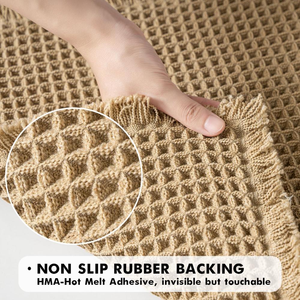 Ultra-Absorbent Waffle Bath Mat for Soft Comfort
