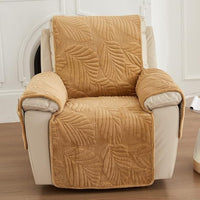 Leafora Recliner Chair Cover | Anti-Slip Leaf Pattern Protection