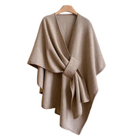 Aurelia Windproof Poncho Shawl Coat | Lightweight Luxury Layering