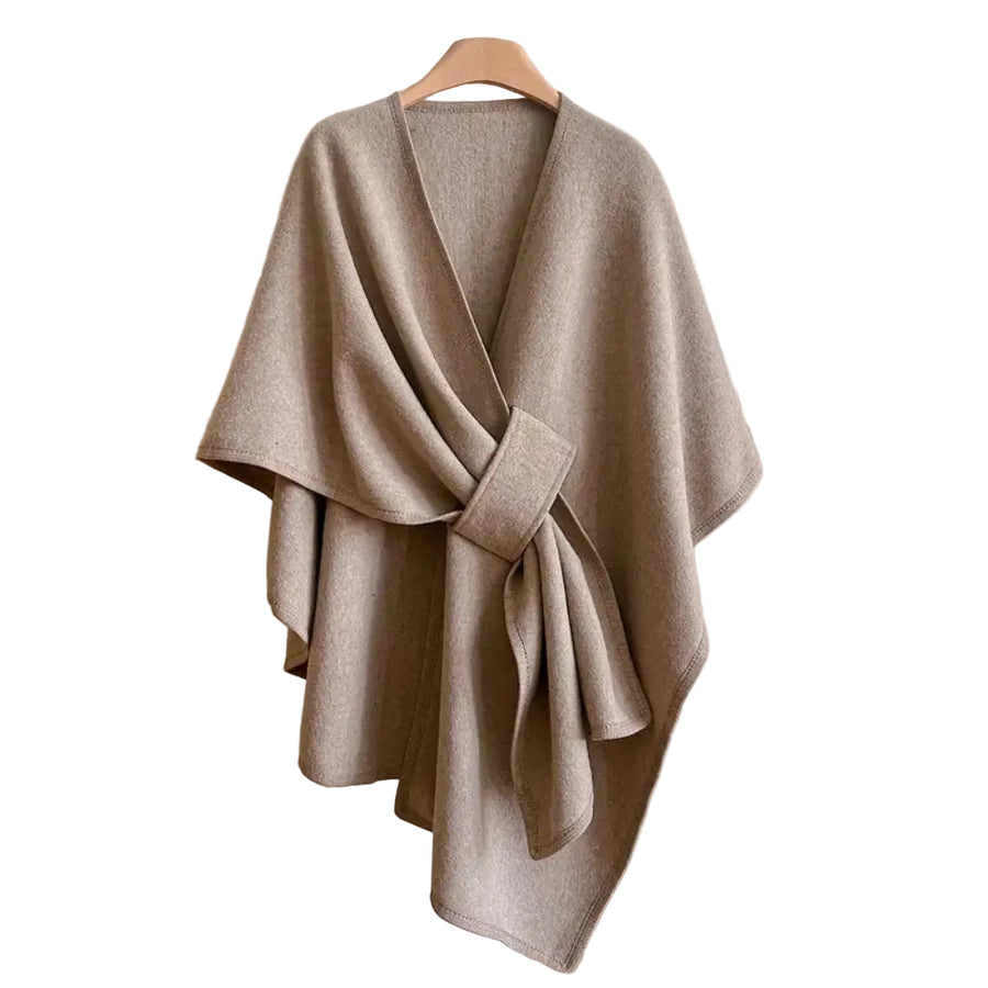 Aurelia Windproof Poncho Shawl Coat | Lightweight Luxury Layering