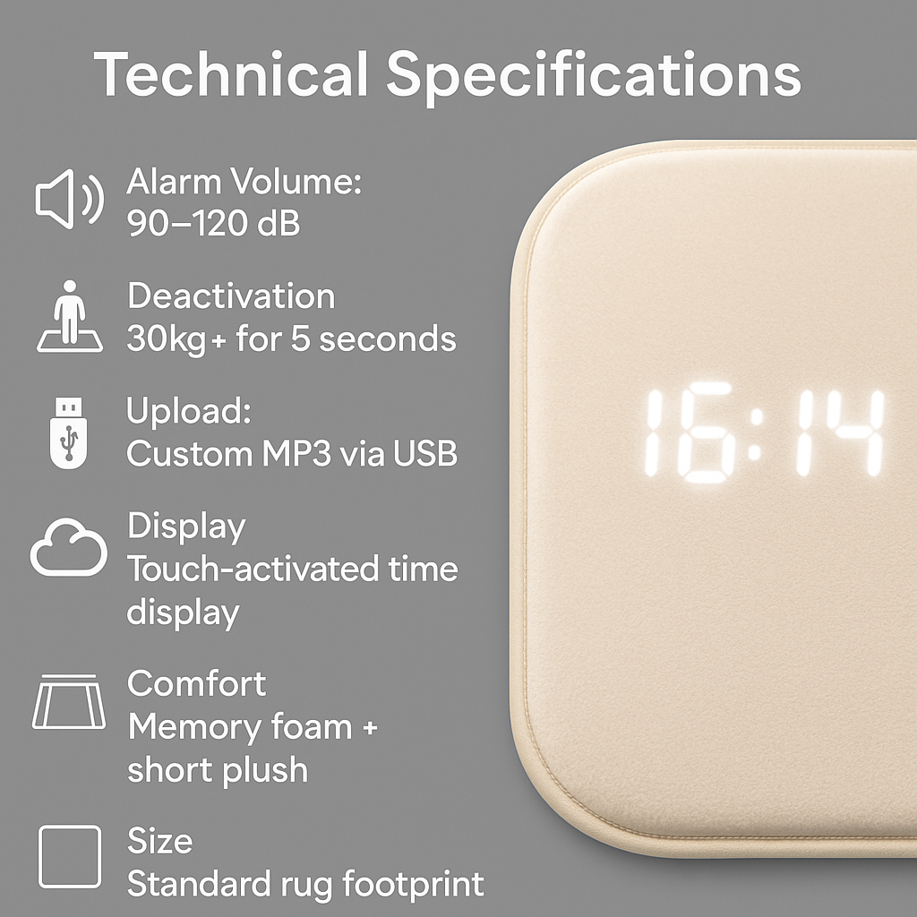 RiseStep Smart Rug Carpet Alarm Clock