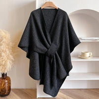 Aurelia Windproof Poncho Shawl Coat | Lightweight Luxury Layering