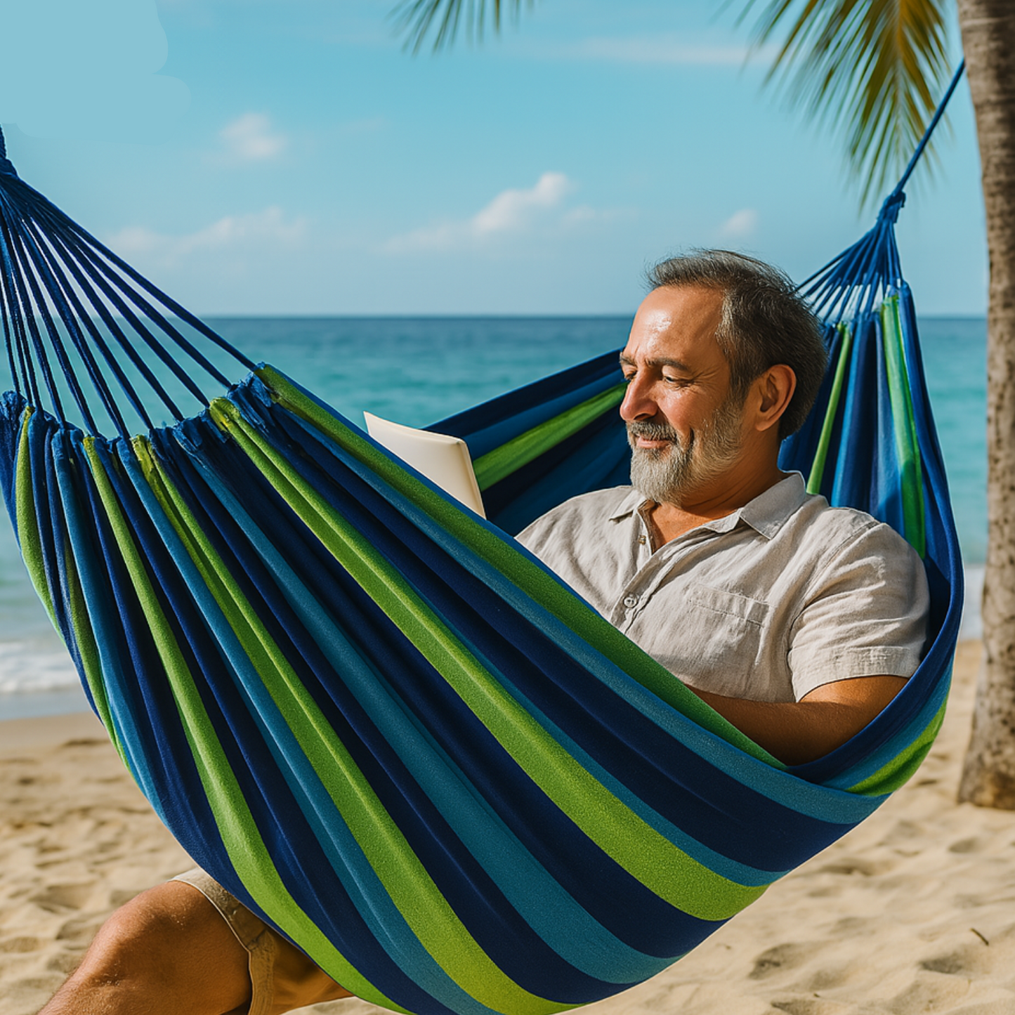 Breezora Canvas Hammock | Anti-Slip Design | Heavy-Duty Comfort Up to 200 kg