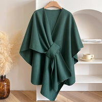 Aurelia Windproof Poncho Shawl Coat | Lightweight Luxury Layering