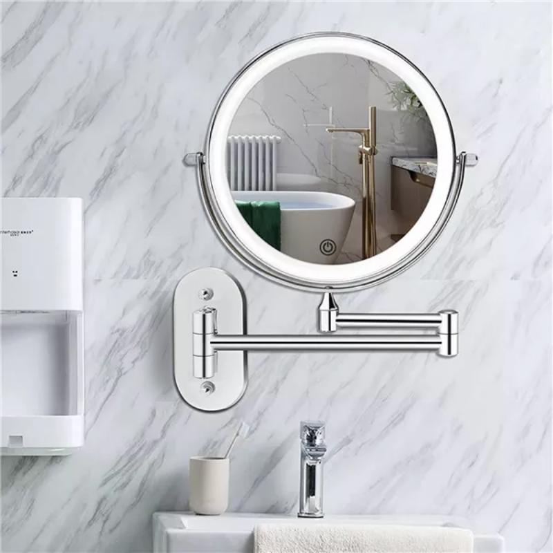 GlowVue Pro – LED Wall Mirror with 10× Magnification