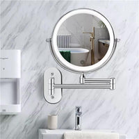 GlowVue Pro – LED Wall Mirror with 10× Magnification