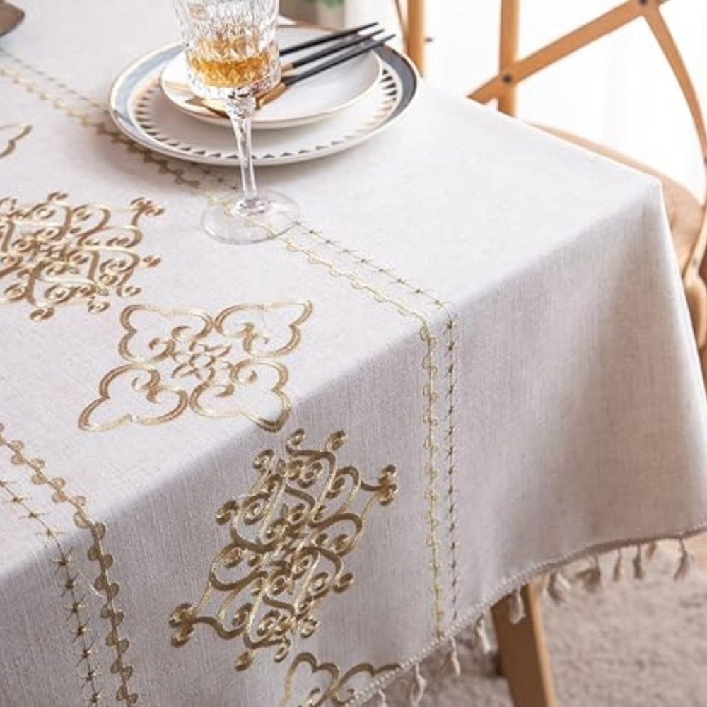 Sorella Luxe Embroidered Tablecloth – Elegant Dining
