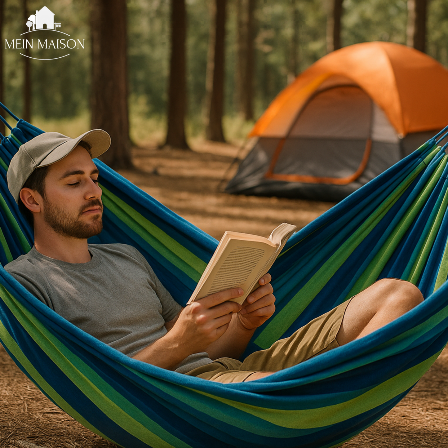 Breezora Canvas Hammock | Anti-Slip Design | Heavy-Duty Comfort Up to 200 kg