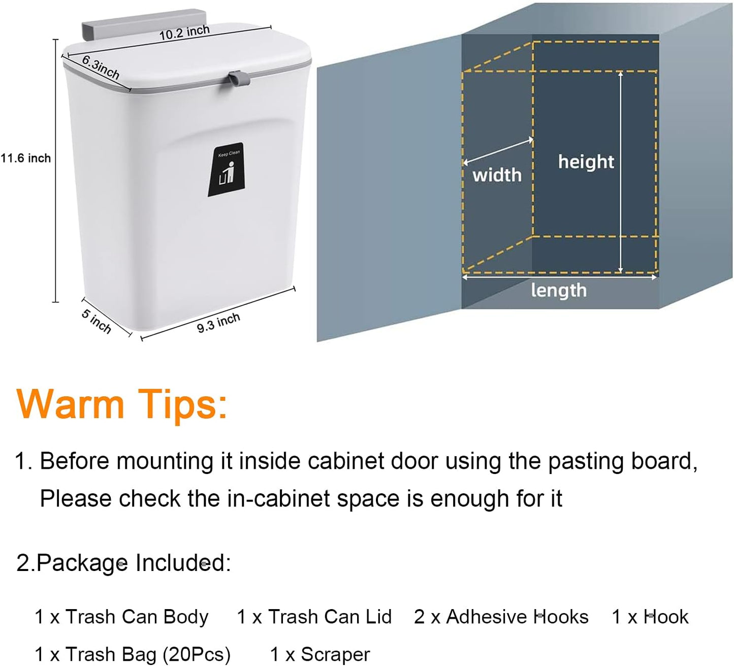 EcoRolla Flex 2.4 Gallon Kitchen Compost Bin for Counter Top or Under Sink