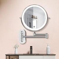 GlowVue Pro – LED Wall Mirror with 10× Magnification