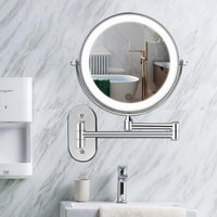 GlowVue Pro – LED Wall Mirror with 10× Magnification