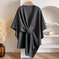 Aurelia Windproof Poncho Shawl Coat | Lightweight Luxury Layering