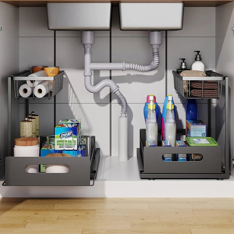 SpaceFlow Max 2 Tier Slide Out Under Sink Organizer