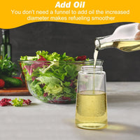 OlivaMist Duo – 2 Pack Oil Dispenser And Sprayer Bottle