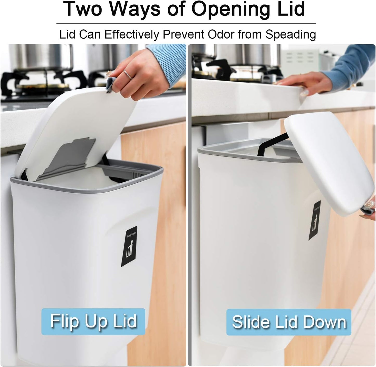 EcoRolla Flex 2.4 Gallon Kitchen Compost Bin for Counter Top or Under Sink