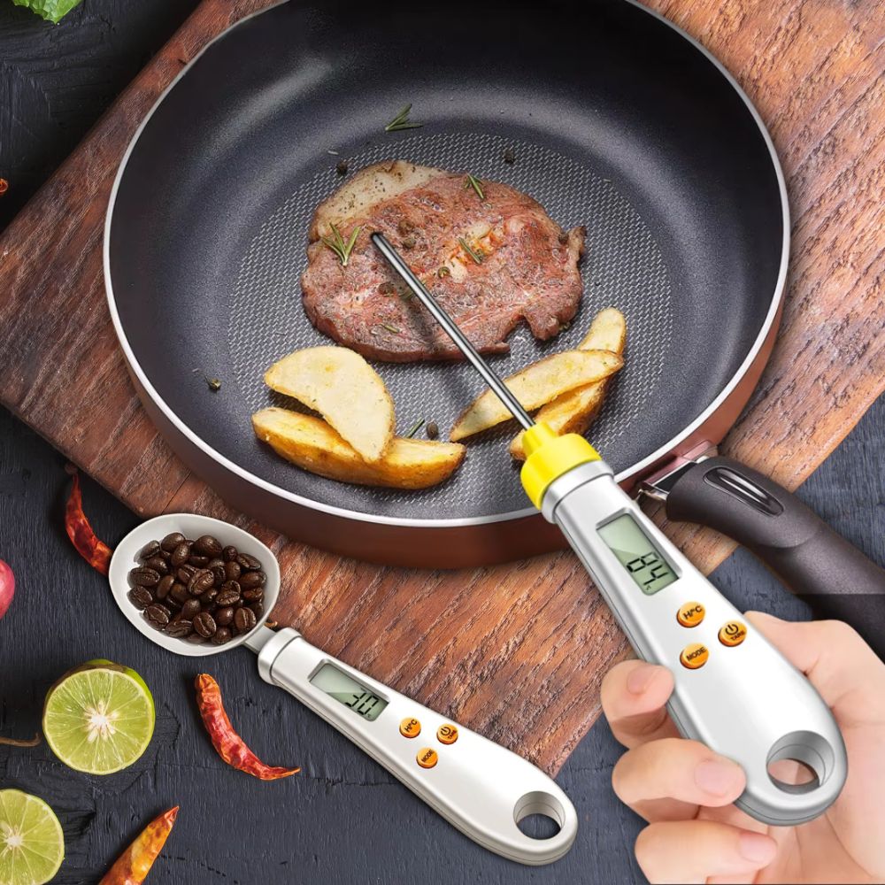 ThermoSpoon Pro – 2-in-1 Digital Mini Spoon Scale & Food Thermometer