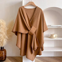 Aurelia Windproof Poncho Shawl Coat | Lightweight Luxury Layering