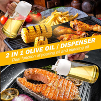 OlivaMist Duo – 2 Pack Oil Dispenser And Sprayer Bottle