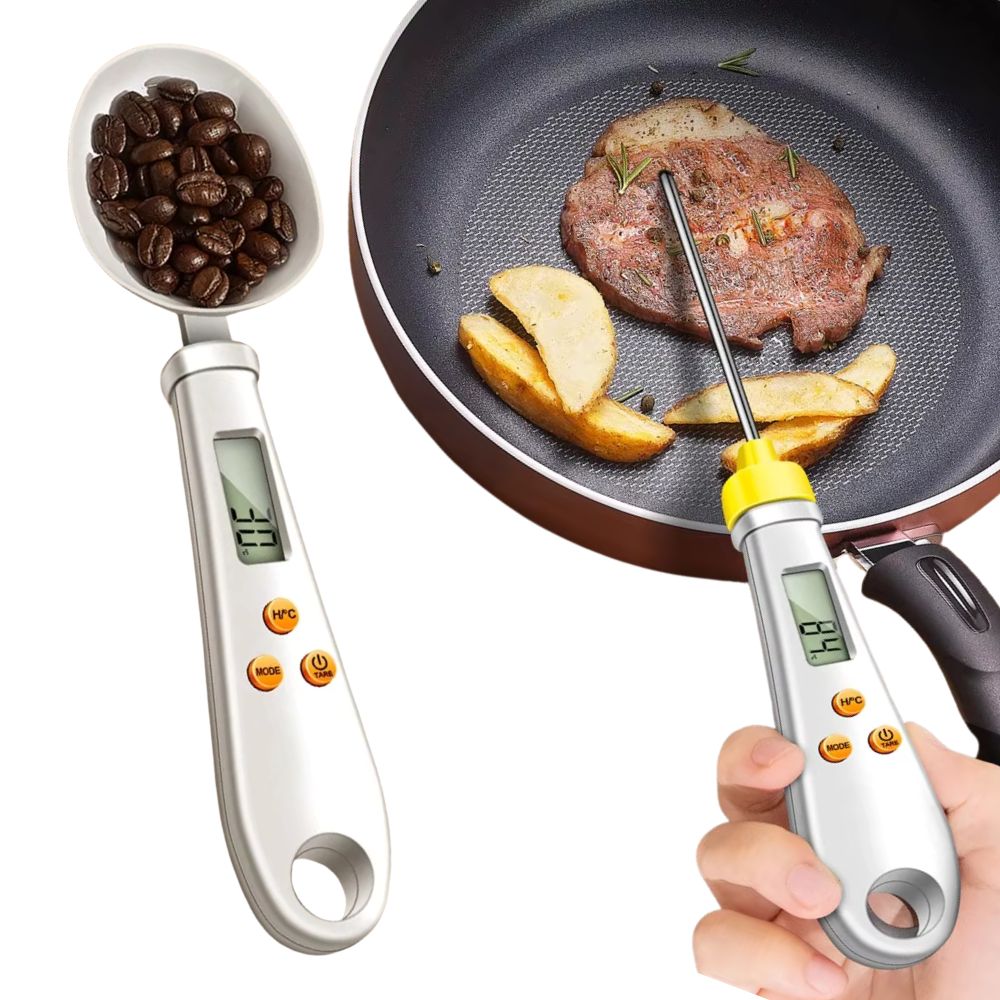 ThermoSpoon Pro – 2-in-1 Digital Mini Spoon Scale & Food Thermometer