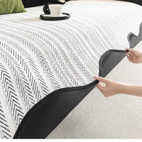 Veloura Herringbone Scallop Edge Sofa Cover