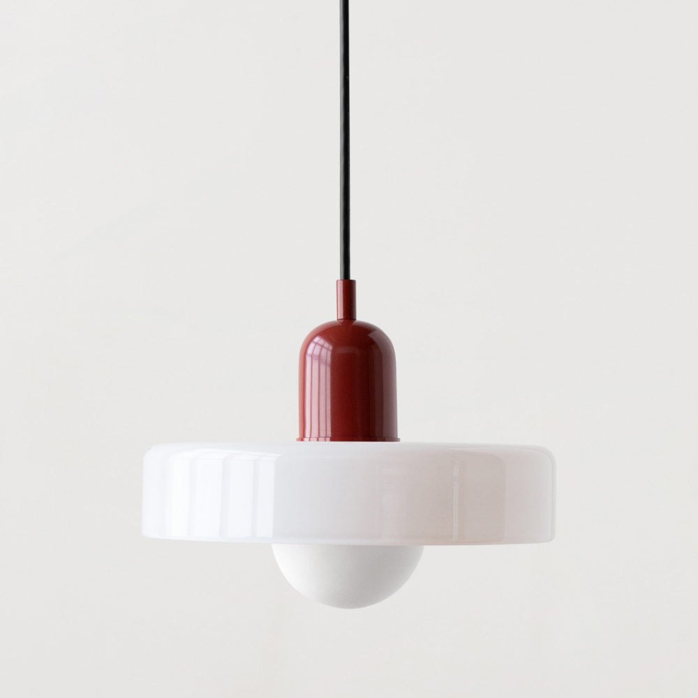 Bauhaus Pendelleuchte Aus Farbigem Glas
