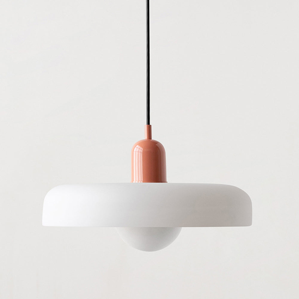 Bauhaus Pendelleuchte Aus Farbigem Glas