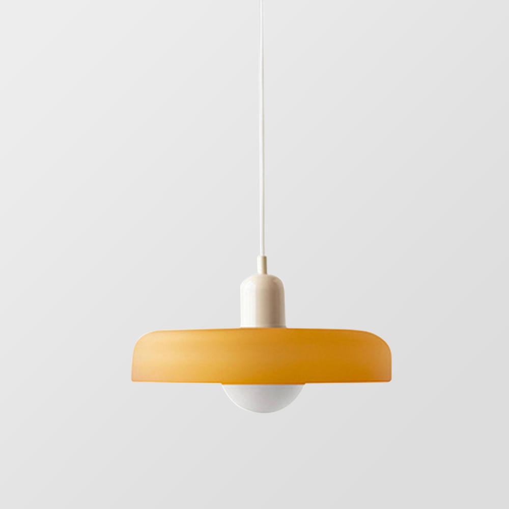Bauhaus Pendelleuchte Aus Farbigem Glas