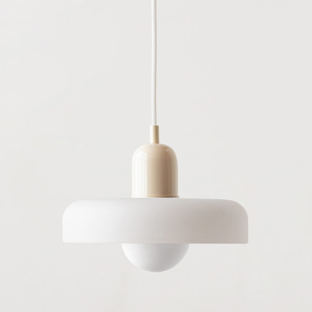 Bauhaus Pendelleuchte Aus Farbigem Glas
