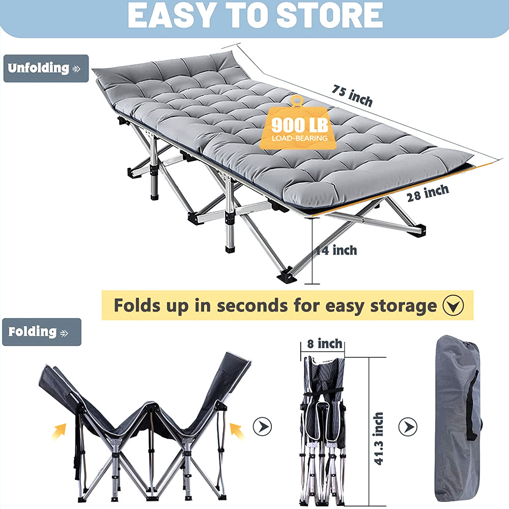 Camping Cots - Luxury Sleeping Cots Include Bed With Mattress - WarehousesChoice