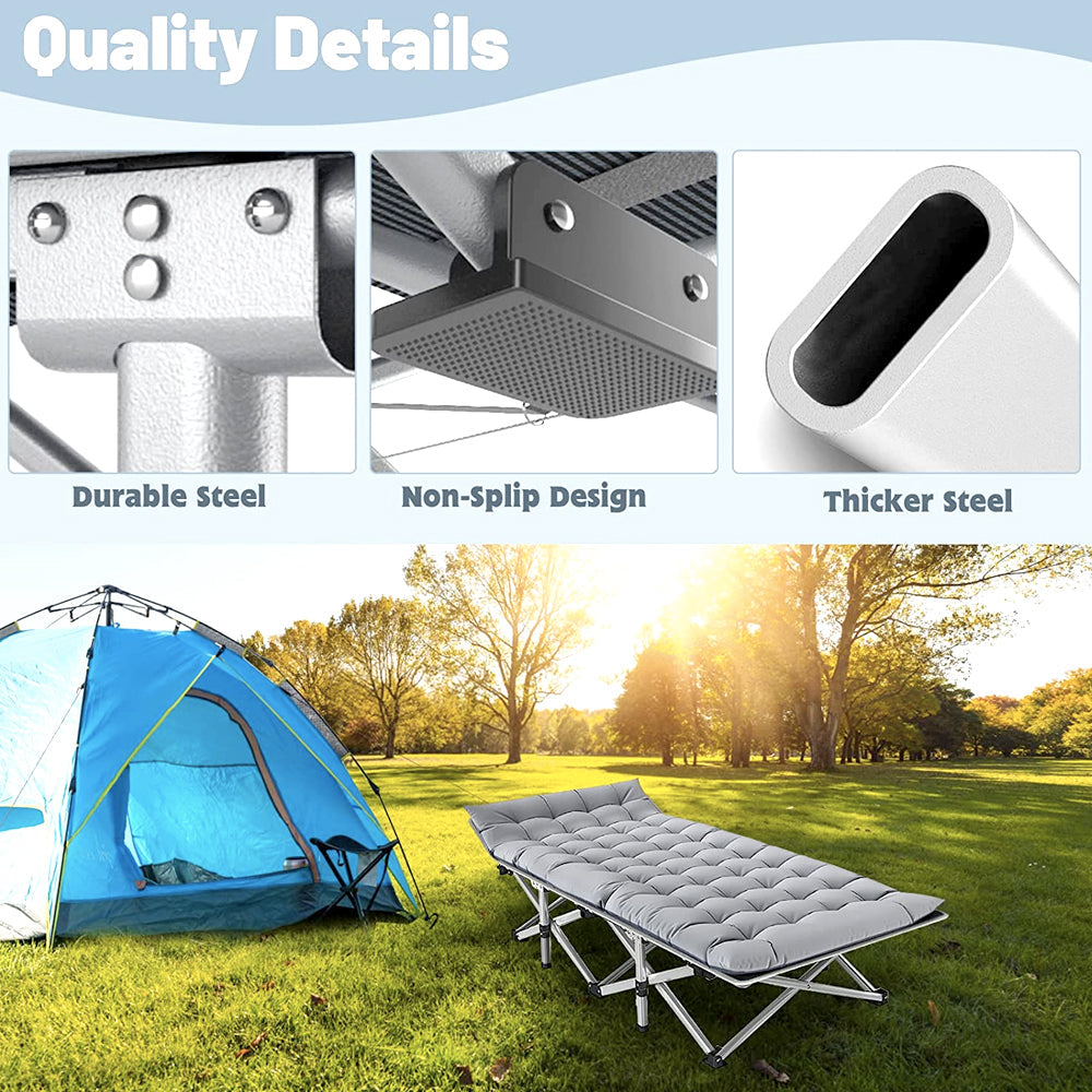 Camping Cots - Luxury Sleeping Cots Include Bed With Mattress - WarehousesChoice