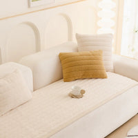 Plushora Thick Plush Sofa Cover | Soft, Non-Slip & Pet-Friendly Protection