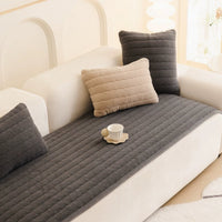 Plushora Thick Plush Sofa Cover | Soft, Non-Slip & Pet-Friendly Protection