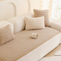 Plushora Thick Plush Sofa Cover | Soft, Non-Slip & Pet-Friendly Protection
