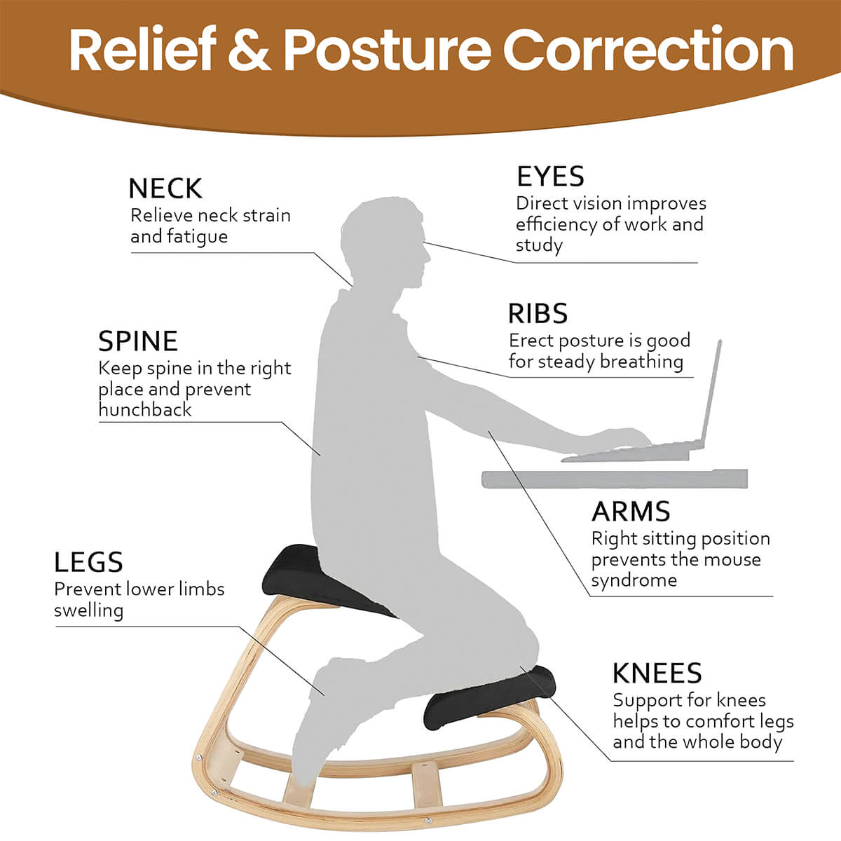 AlignEase Ergonomic Kneeling Chair