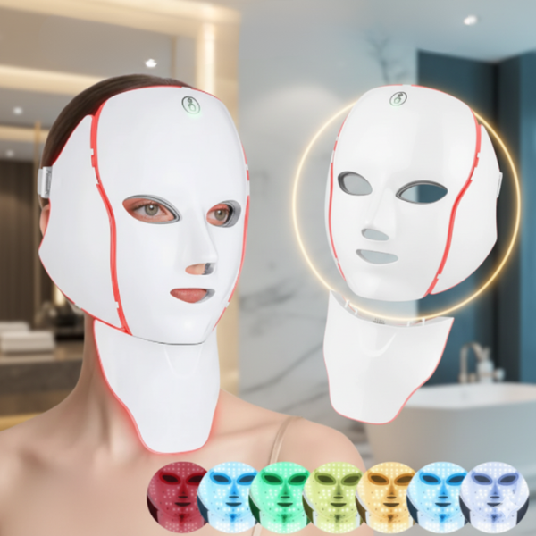 RadiancePro Red Light Therapy Mask for Face & Neck – 7-Color Skin Rejuvenation System