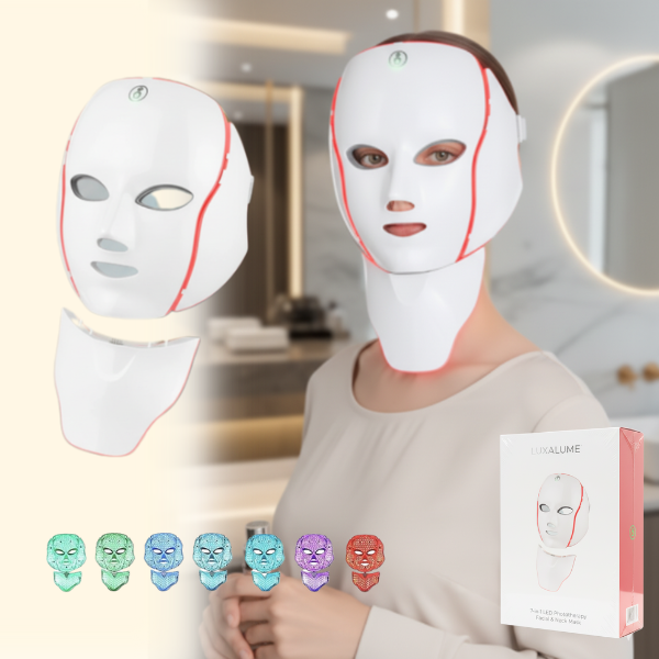 RadiancePro Red Light Therapy Mask for Face & Neck – 7-Color Skin Rejuvenation System