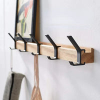 Nordaryn Wall Coat Rack with Movable Double Hooks