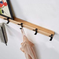 Nordaryn Wall Coat Rack with Movable Double Hooks